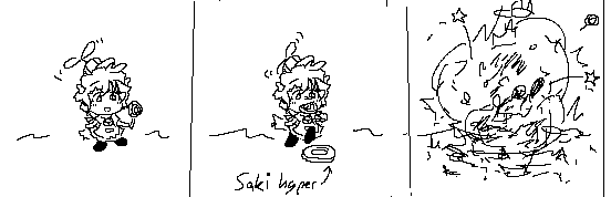 poppo stepping on a landmine
